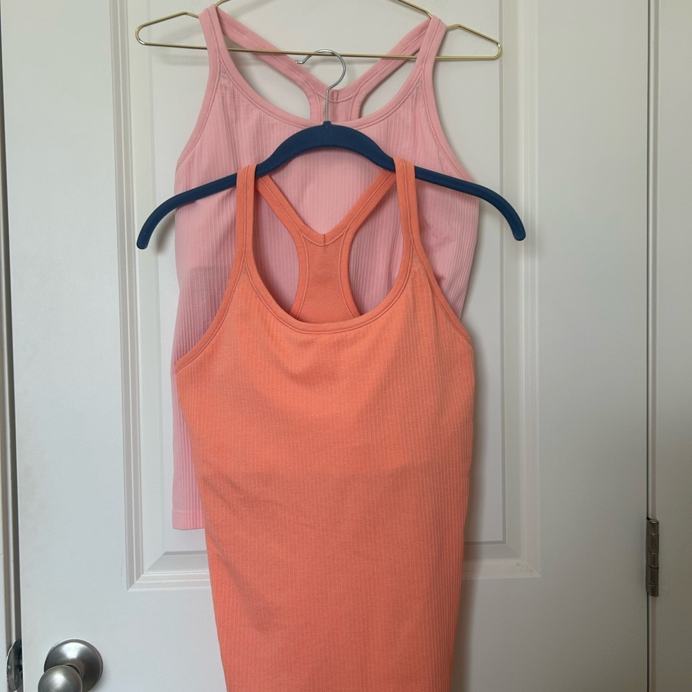 Lululemon - Ebb To Street Tank (2) Size 10 Pink and Coral